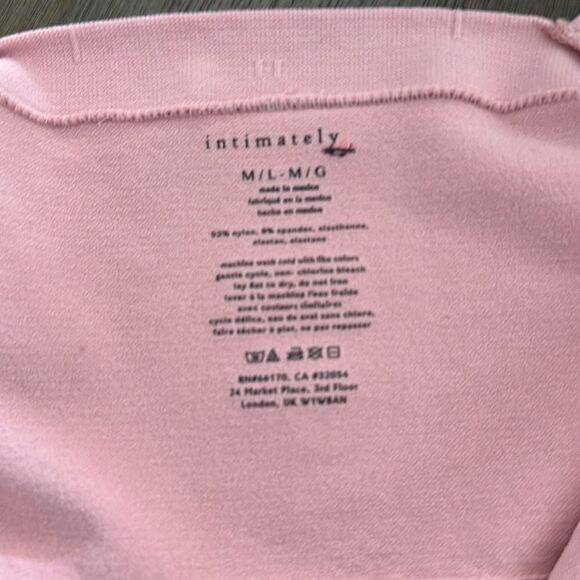 NWOT Free People Straight Lines Bralette M/L Pull On Longline Wide Strap Stretch - Picture 8 of 13